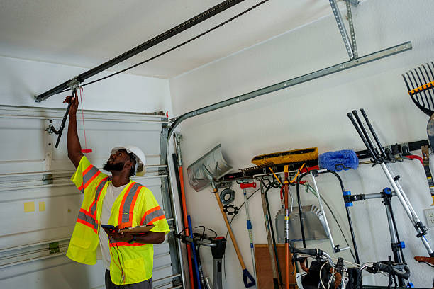 Professional Garage Door Spring Repair technician working in Lakewood, CA